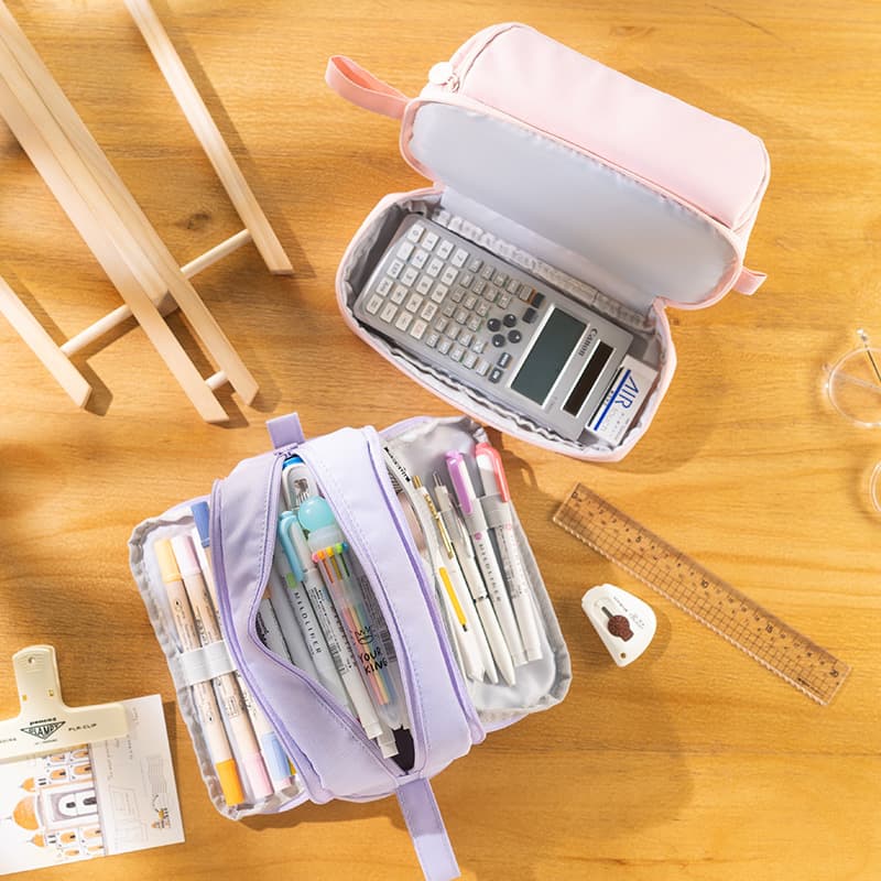 Angoo Large Capacity Pencil Case 2022 Trend Stationery Box Japanese Style Girls Elementary School Pencil Box Quality Material