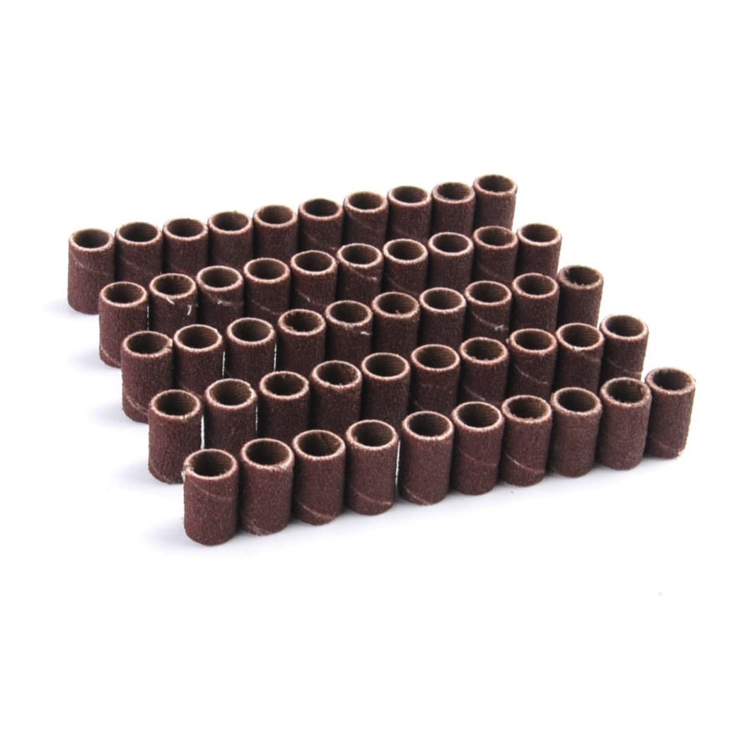 Customized manicure polishing sanding ring, grinding head, sandpaper roll, rust removal wheel, sand drum tool, abrasive cloth ring, oak brown corundum