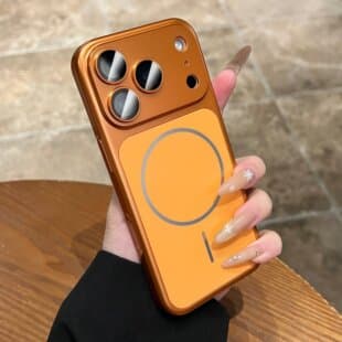 For iPhone 17 Pro Max Case, Apple 16 Instant PC Frosted 15 Pro Shockproof Protective Cover Orange