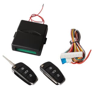 Car Remote Central Locking Keyless Entry System 12V Universal Remote Key with Positive/Negative Trunk Wire and Key Blade