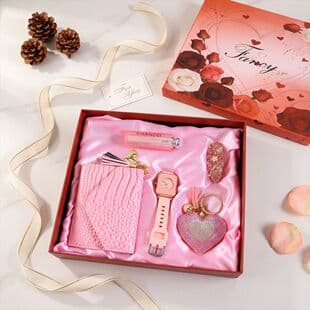 Cross-border Bestseller Valentine's Day Party Gift Box Set, Watch, Wallet 6-Piece Set for Bestie, Friend, Souvenir Set