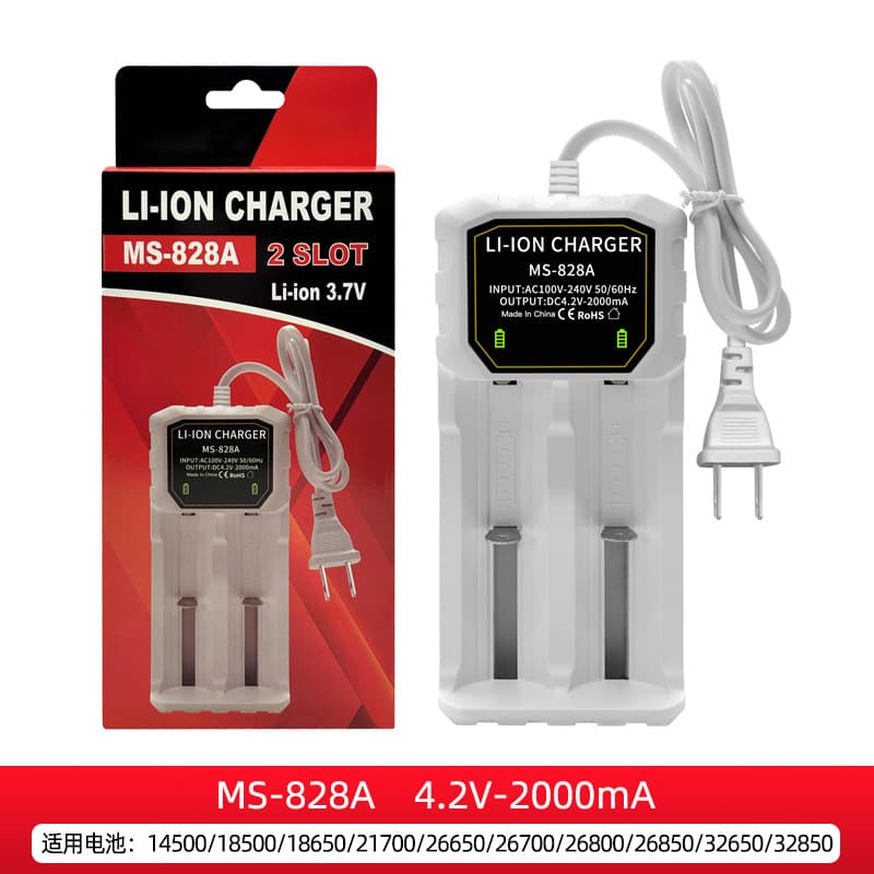 18650 charger, 26650 and 26800 lithium batteries, smart indicator light, 21700 lithium batteries (dual slots)