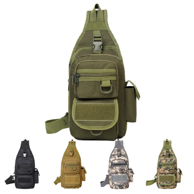 Cross-Border Amazon Hunting Fishing Shoulder Bag Men's Crossbody Bag Hidden Quick Draw Gun Bag Camouflage Waterproof Chest Bag