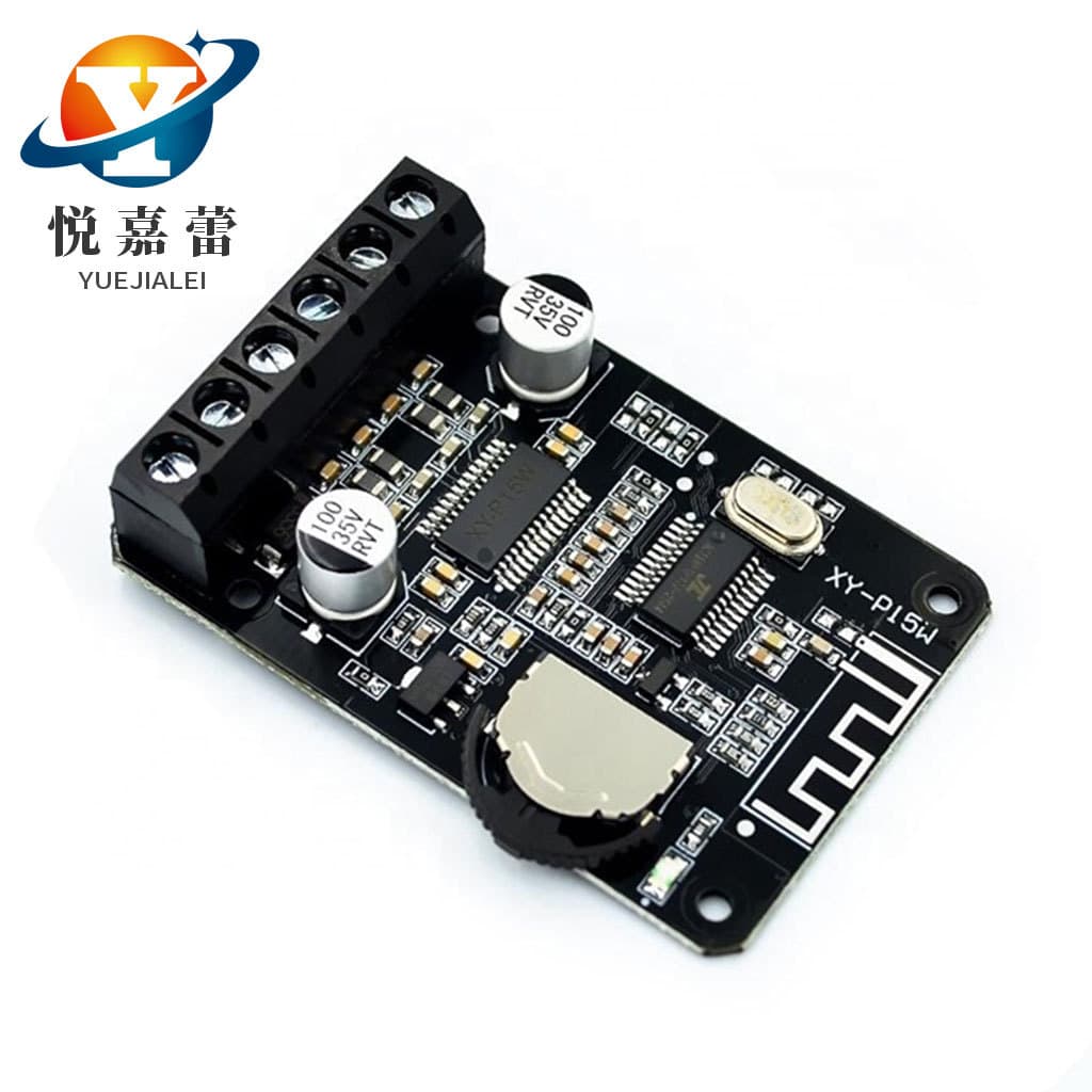 High Power 10W/15W/20W Stereo Bluetooth Amplifier Board 12V/24V Digital Amplifier Module XY-P15W for Electronic Components