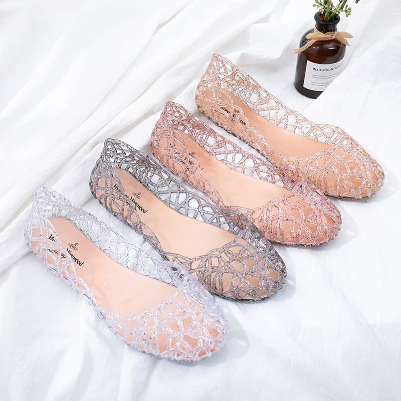 Custom new summer fashion casual sandals for women, closed-toe perforated shoes, lightweight and breathable holey sandals