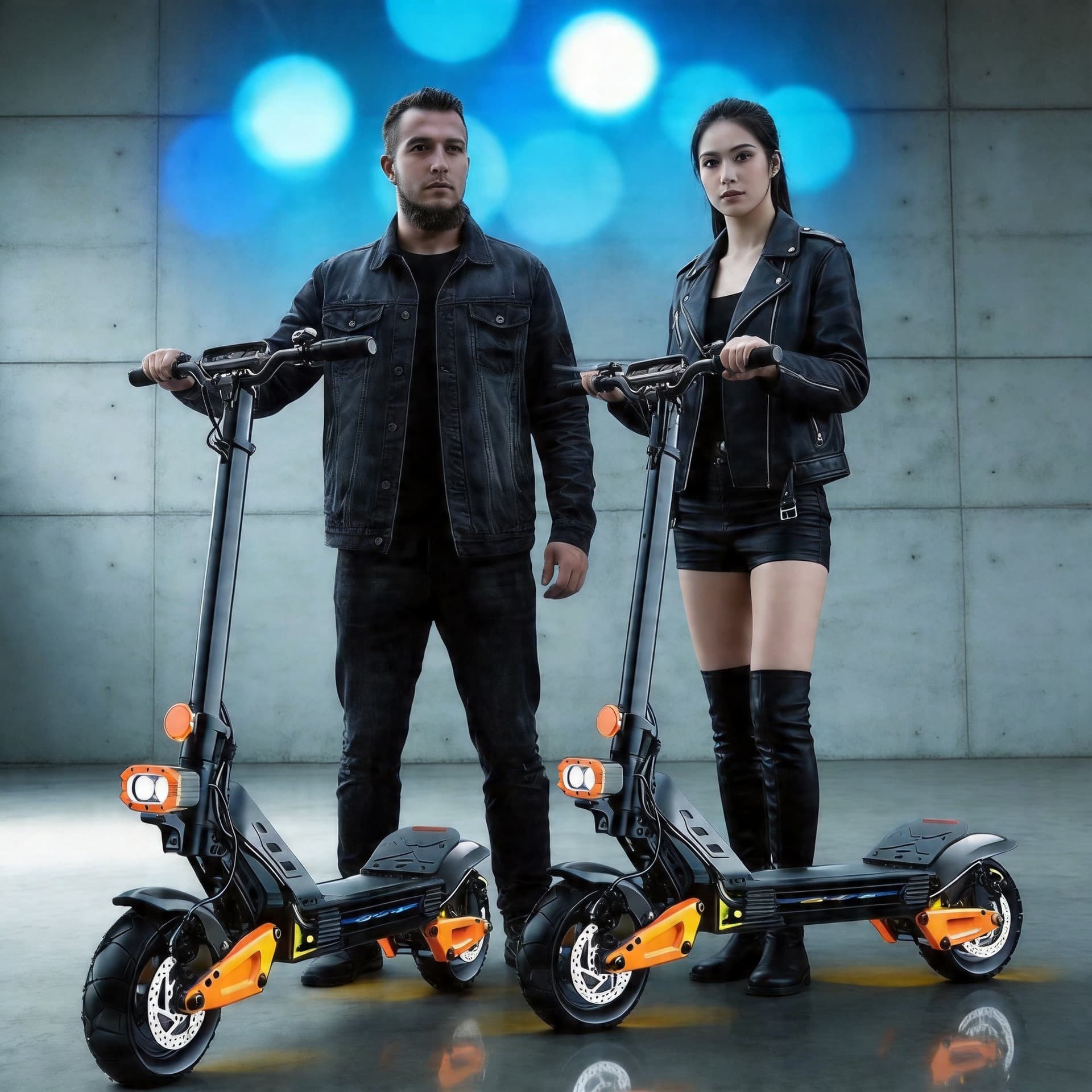 10-inch high-power foldable off-road electric scooter with a long range of up to 140km.