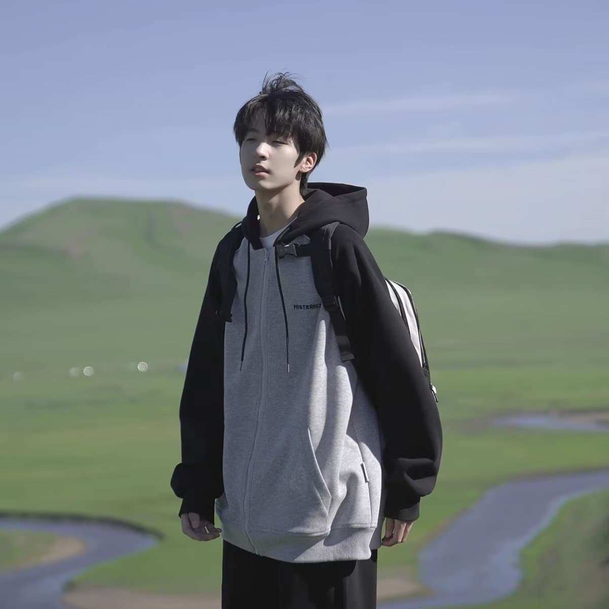 Cardigan sweatshirt men's spring and autumn new style youth men's and women's zipper trendy sports and leisure clothes jackets for men