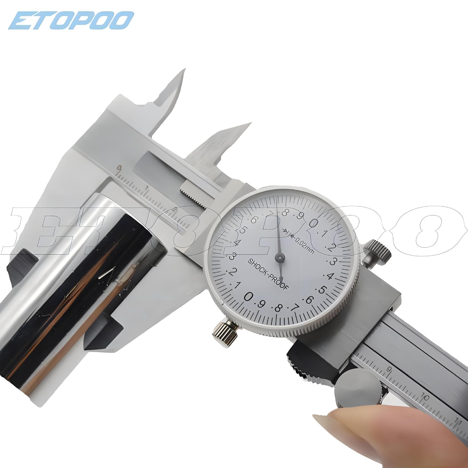 ETOPOO Dial Caliper, 0-150mm High-Precision Dial Caliper, Shockproof Carbon Steel Caliper
