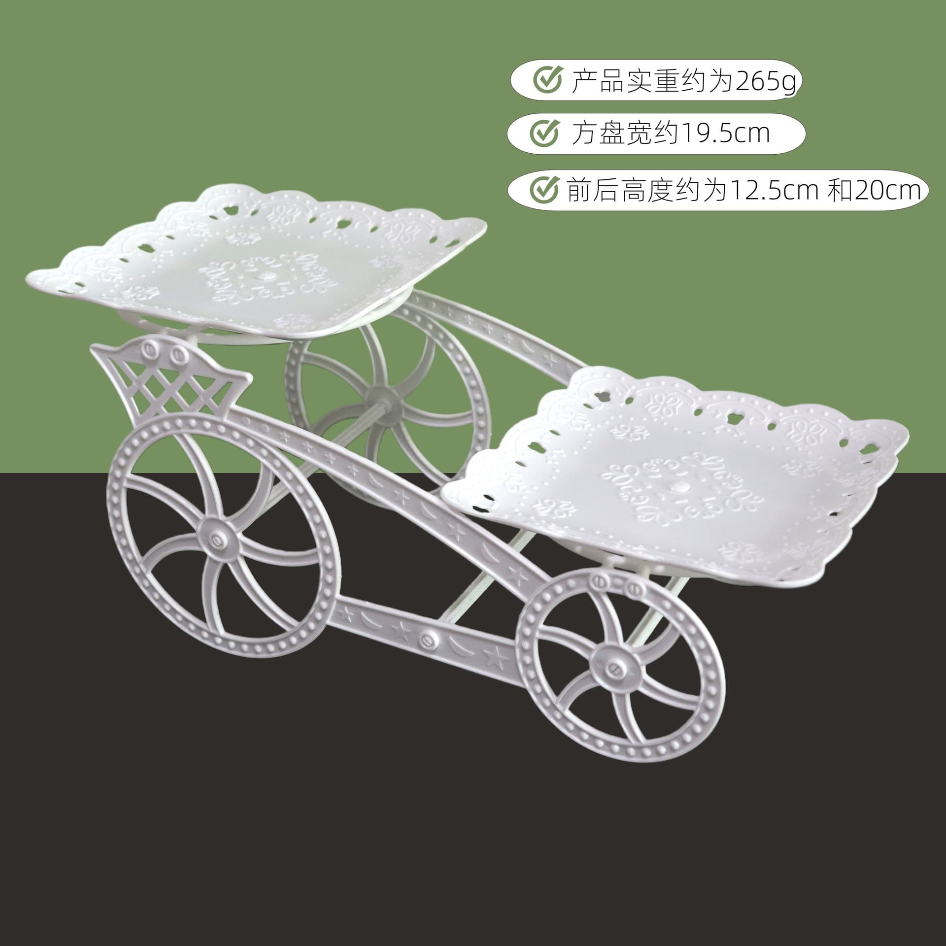 Plastic Dried Fruit Tray Premium Light Luxury Dessert Stand Snack Display Rack Storage Wedding Christmas Home Cake Stand