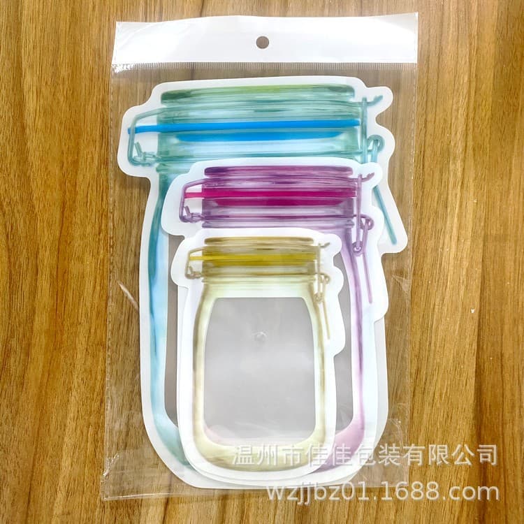 Wholesale Mason Jar Sealing Bags, Cute Bow-Shaped Candy and Snack Portioning Storage Packaging Bags, Customizable