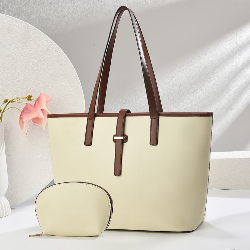 Tote Bag Women's New Style Cross-Border Wholesale Solid Color Mother-Child Bag Textured Tote Bags