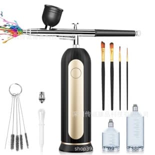 Airbrush Cross-Border Hot Selling Air Compressor Spray Gun Painting Electric Airbrush Spray Gun Air Pump Model Coloring