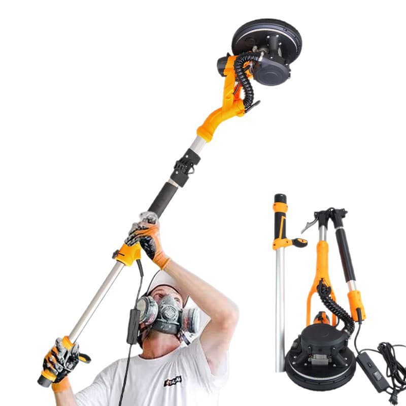 Wall Sander with Light, Ultra-Light Self-Suction Dustless Drywall Sander with Sandpaper Belt