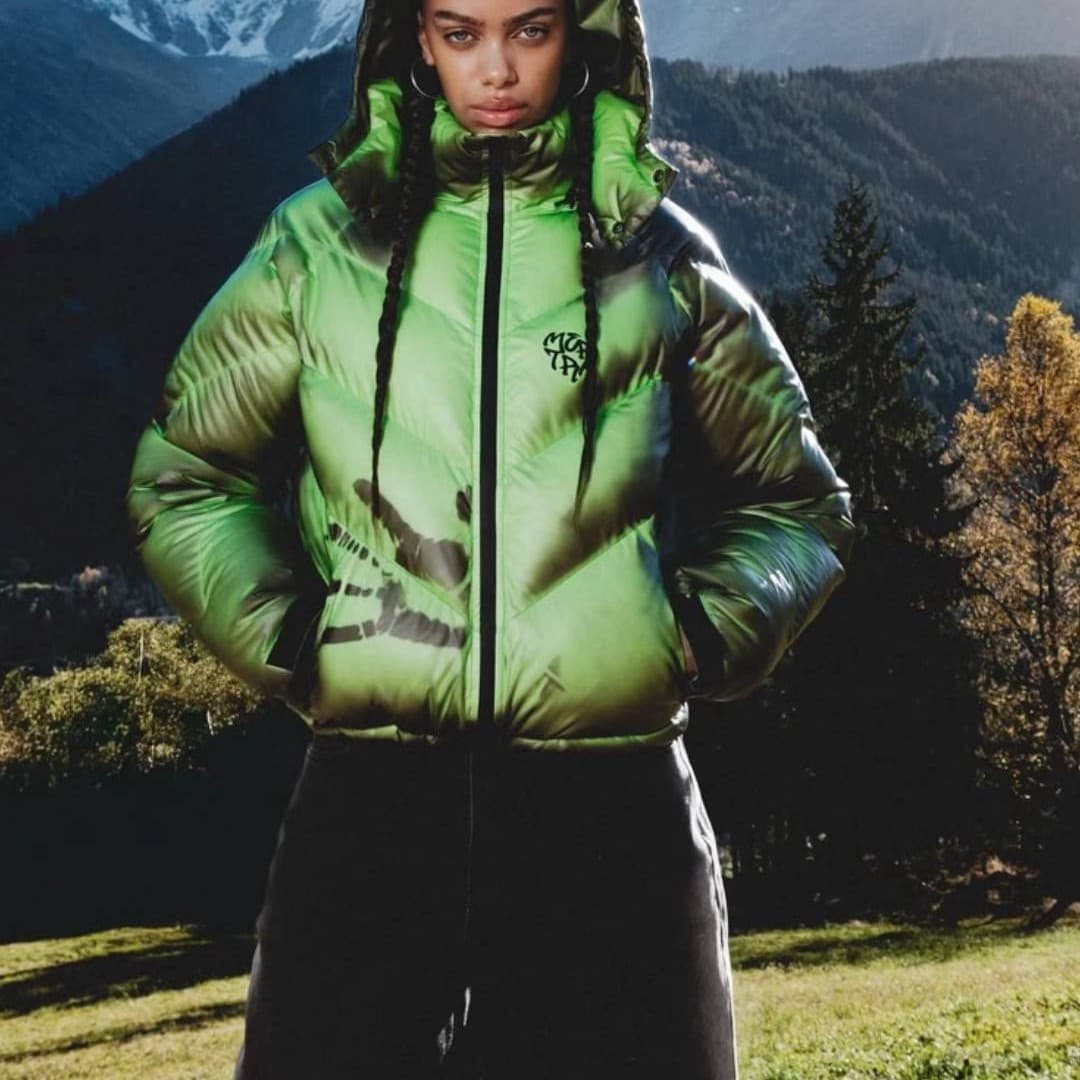 Winter New mertra Thermal Padded Jacket Thickened Spliced Embroidered Warm Puffer Coat Loose Unisex Trendy