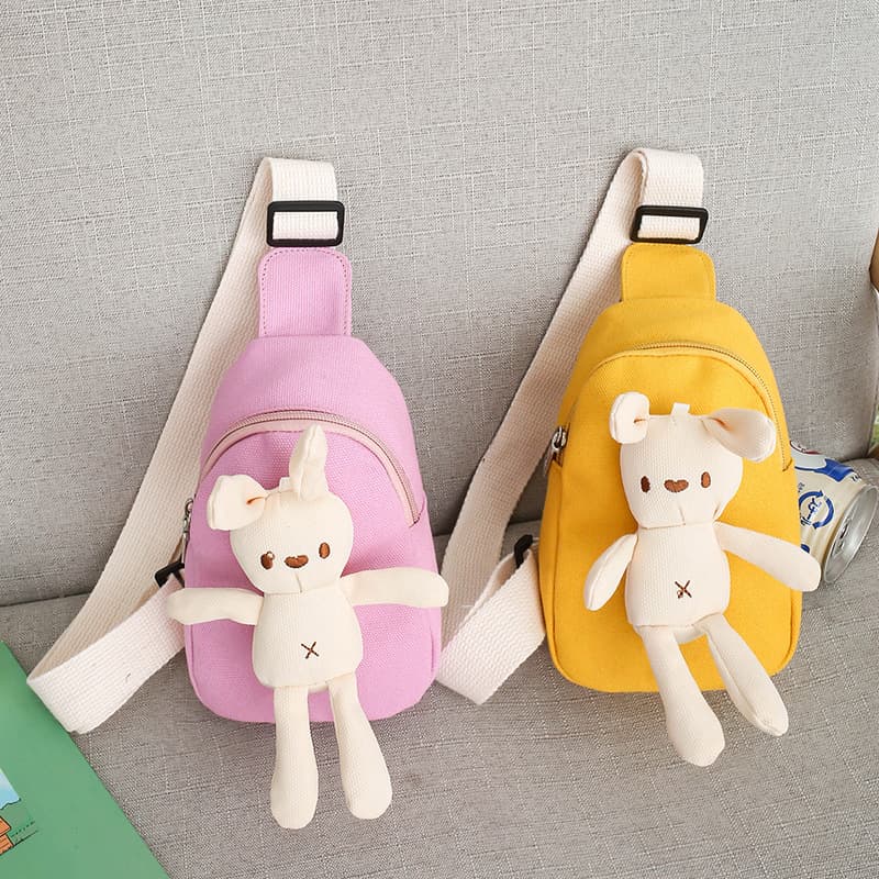 Kids Crossbody Bag 2026 New Cute Bear Plush Doll Bag for Elementary School Kindergarten Coin Purse Shoulder Bag