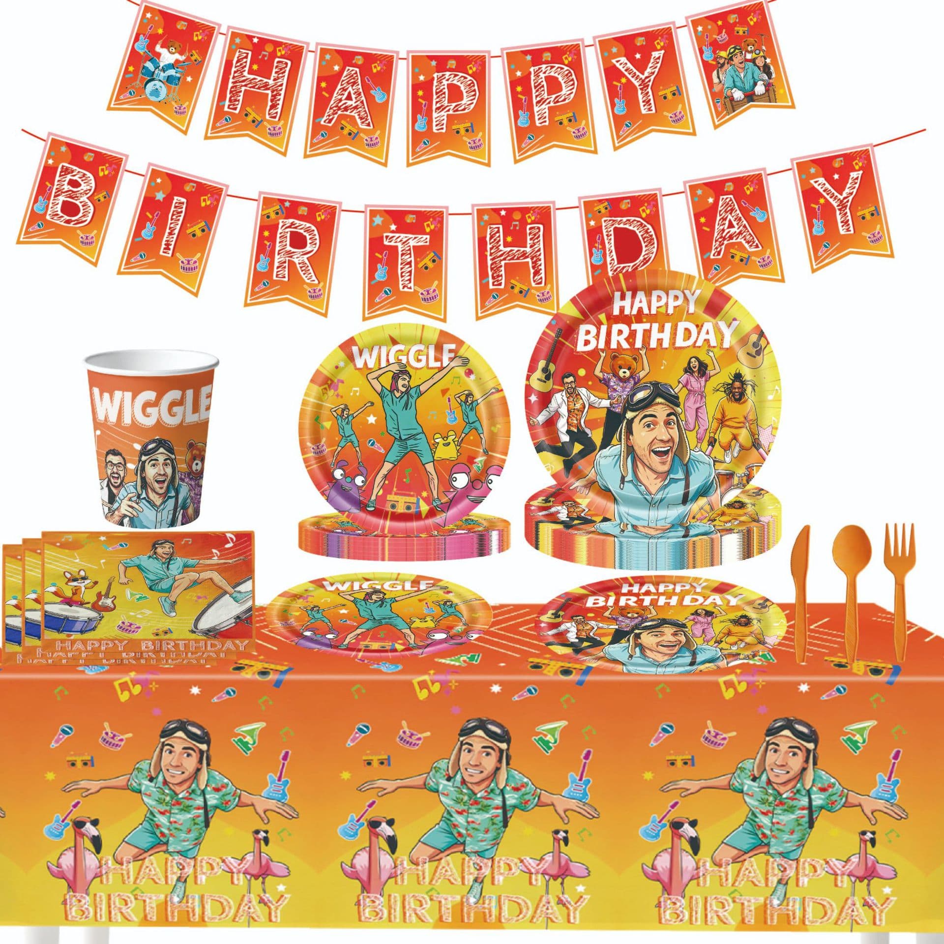 Cross-border Danny Go Theme Adventure Party Tableware Set, Children's Birthday Party Balloon Banner Decoration Set