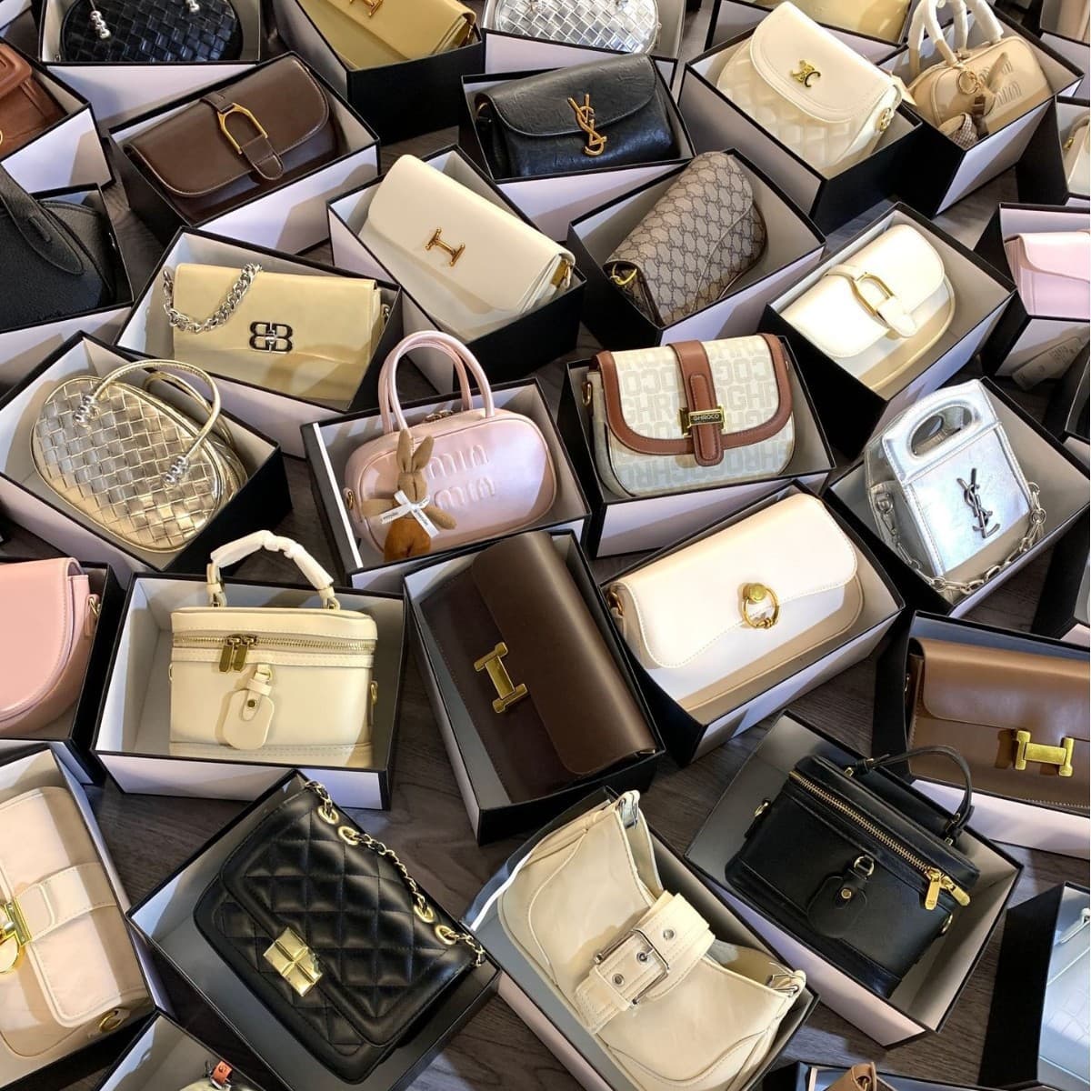 New Women's Bag Surplus Stock Original Packaging Full Lot Mixed Styles Women's Single Shoulder Crossbody Bag Foreign Trade Live Stream Supply Wholesale