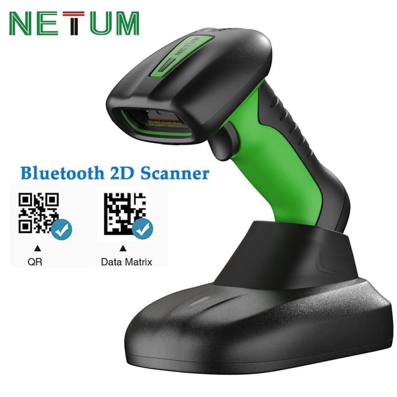Cross-border hot selling NETUM scanner gun industrial grade engraving metal logistics wireless 2D Bluetooth barcode scanner gun