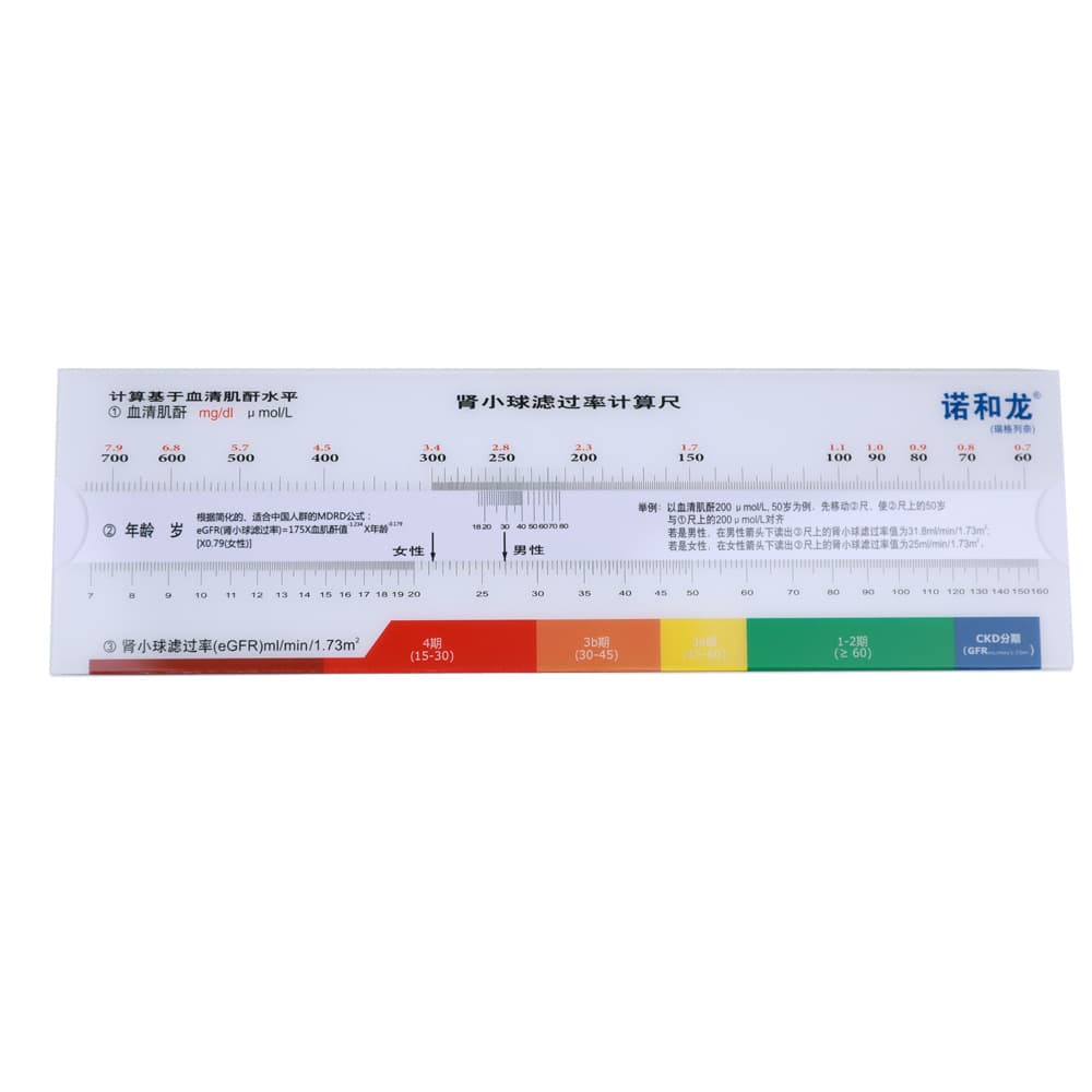 ETOPOO glomerular filtration rate slide rule, filter rule, body surface area measurement rule, creatinine slide rule