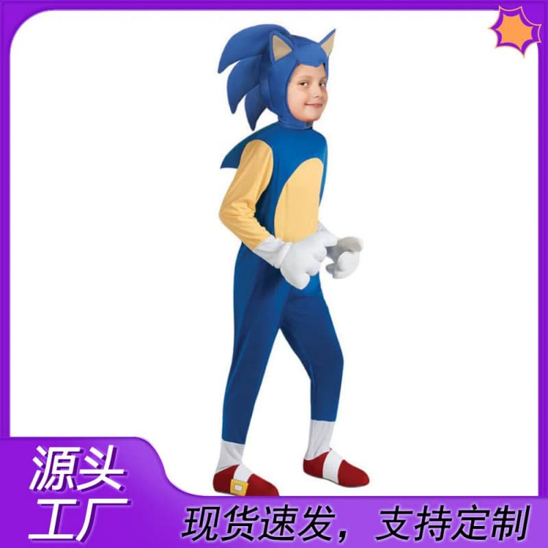 Halloween Sonic performance costume, Sonic Boys outfit, cosplay costume, game role-playing costume