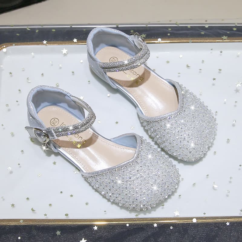 Girls Shoes Children Princess Sandals New Summer Crystal Shoes Baby Girls Soft Bottom Flat Shoes Big Kids