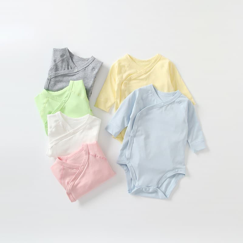 Newborn Baby Bodysuit Spring Autumn Infant Sleepwear Long Sleeve Undershirt Baby Triangle Romper