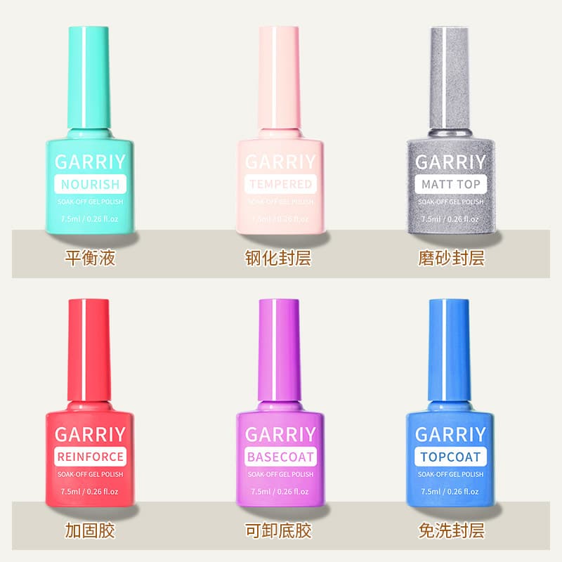 Professional Nail Salon Functional Gel Top Coat, Strengthening Gel, Matte Tempered Glass Top Coat, Long-lasting Base Suit