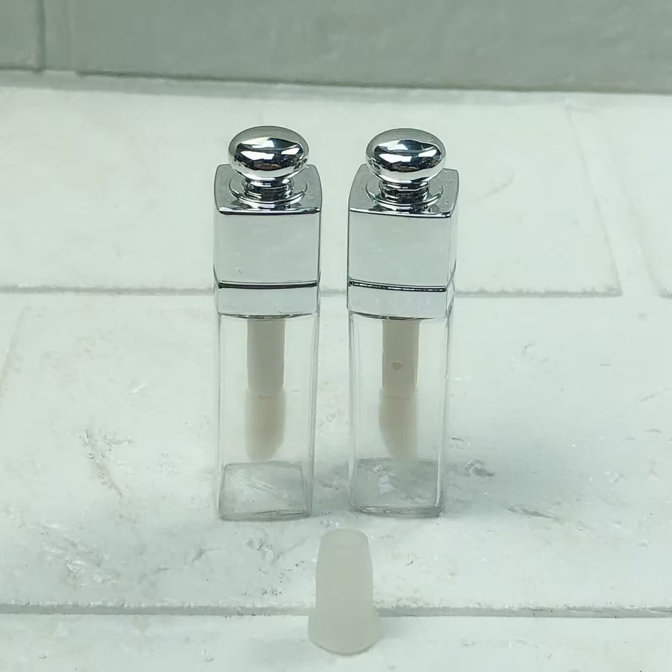 New Arrival In Stock Di Jia Same Style Lip Gloss Tube 6ml Lip Gloss Tube Square Lip Gloss Tube Packaging Material Custom Logo Available