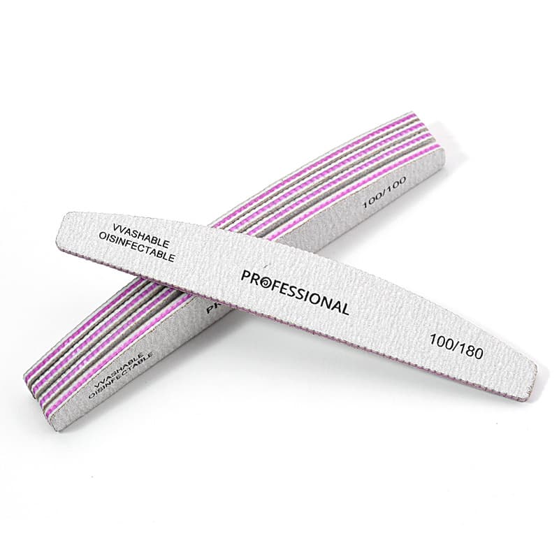 Professional Rectangular Nail File Strip, Gray Sand Purple Core with Teeth, Thickened Double-Sided Filing Strip for Nail Shaping and Trimming