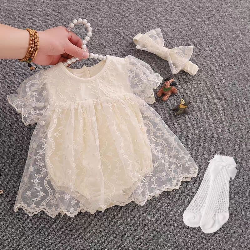 Baby Girl Autumn Gauze Dress Romper Infant Hundred-Day Full-Month Newborn Clothes Princess One-Year-Old Dress Gown