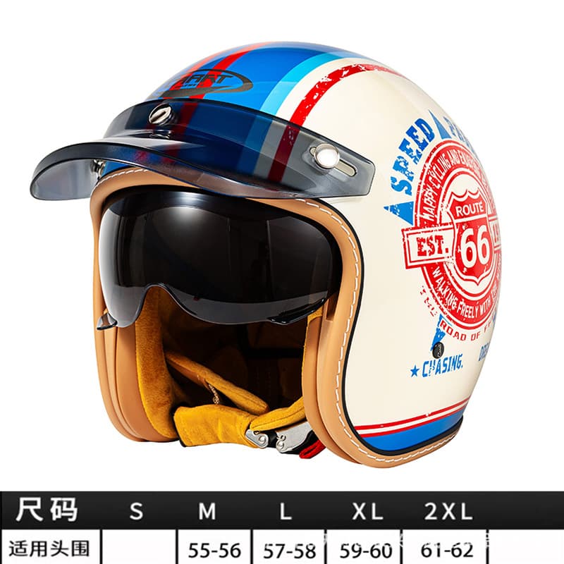 Hot-selling Export DOT 3/4 Helmet Motorcycle Men Women 3/4 Rider Scooter Cruiser Retro Helmet