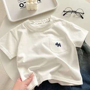 Kids Pure Cotton T-Shirt Boys Summer New Style Children's Girls Loose Casual Top Short Sleeve