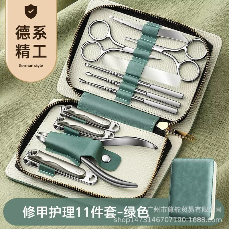 German Precision Stainless Steel Nail Clipper Set Complete Manicure Tools Nail Scissors Kit Wholesale Professional