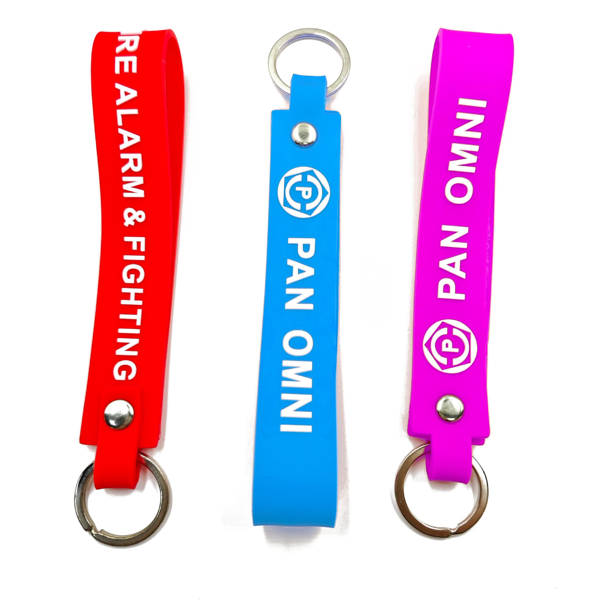 Cross-border letter PVC soft rubber keychain custom monochrome silicone wristband keychain ring lanyard wrist strap accessory