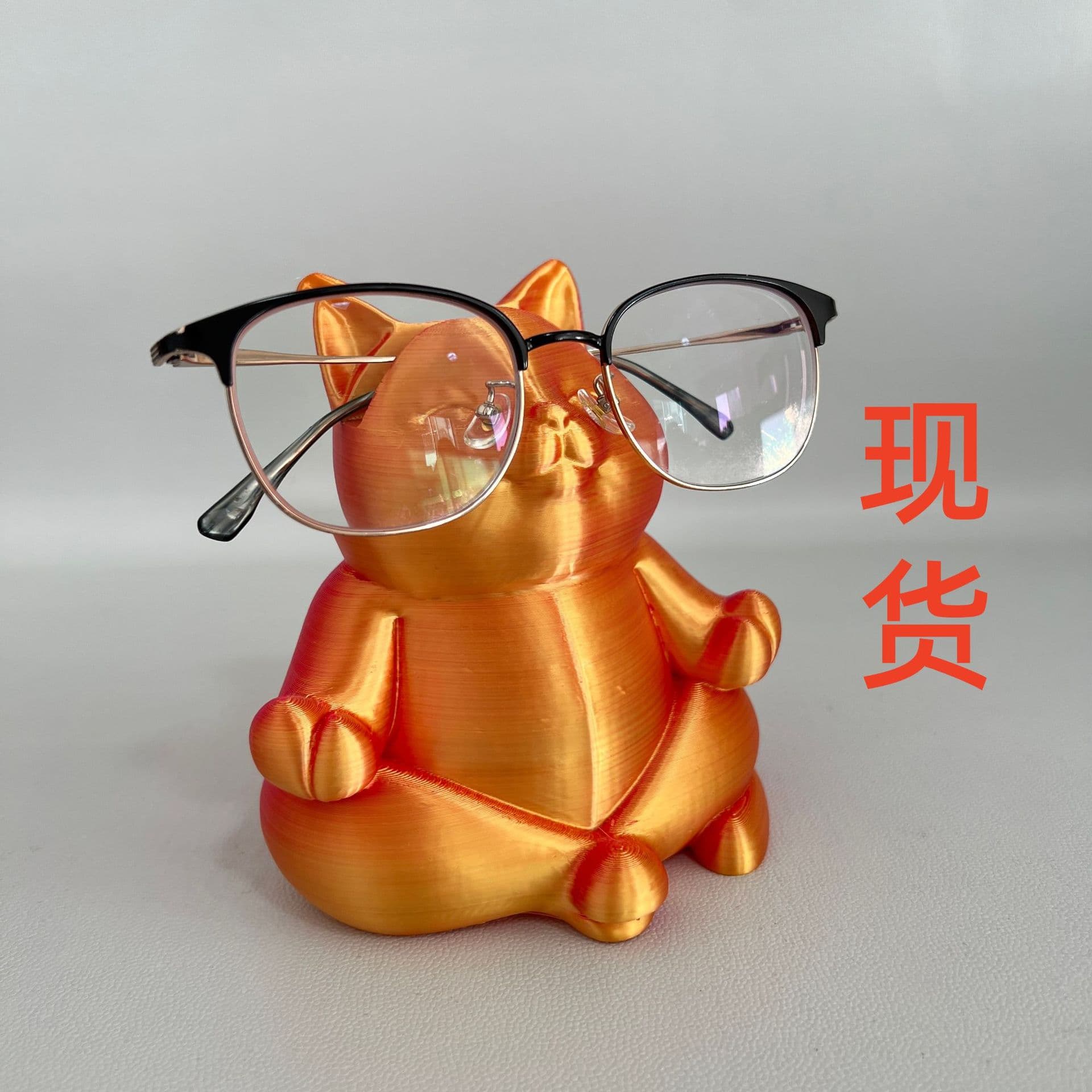 Meditating Cat Glasses Holder, Fat Cat Glasses Holder, Cute Cat Glasses Holder Decorative Ornament