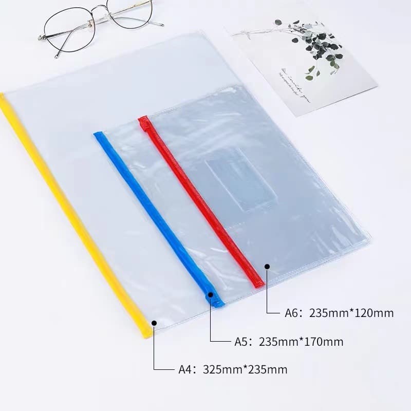 File transparent edge archive bag plastic storage bag stationery student waterproof office supplies wholesale