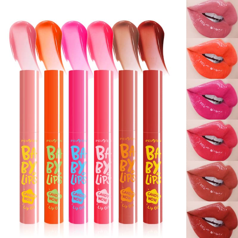 Pennyfen Lip Gloss Plumping Water Gloss Moisturizing Long-lasting Lip Gloss Cosmetics Factory Wholesale for Cross-border E-commerce