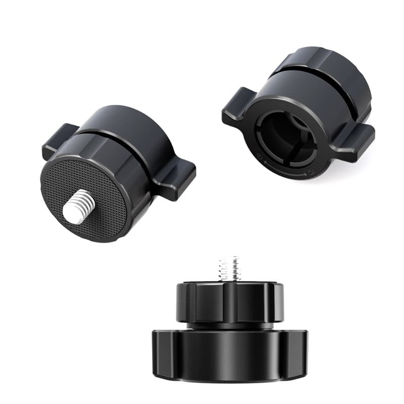 Plastic Tripod Adapter with 17mm Ball Head and 1/4 Inch Thread for Dual Camera Car Mount Accessories