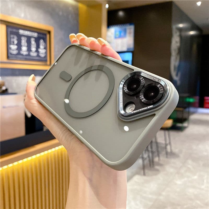 Skin-feel Eagle Eye Metal Frame Magsafe Magnetic Case Compatible with iPhone 16 Pro Max, iPhone 15 Full Coverage Shockproof