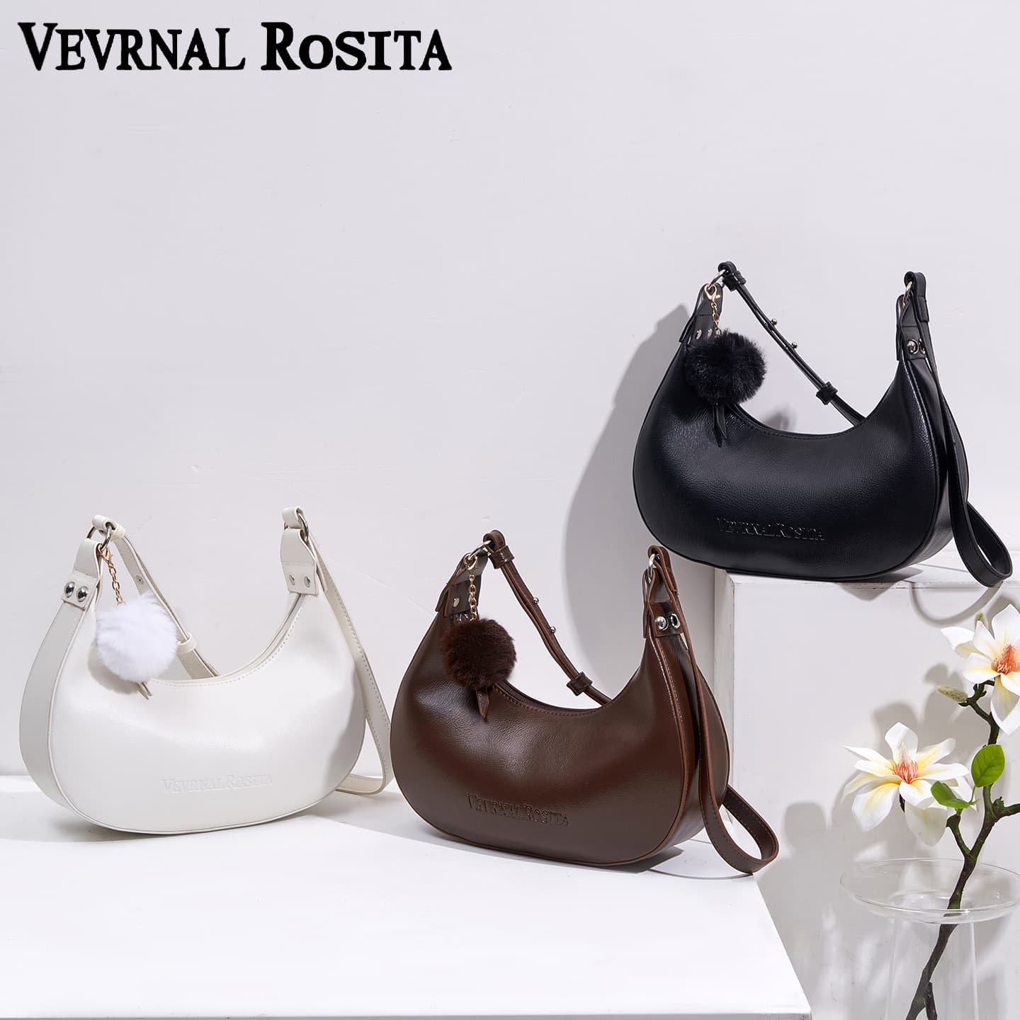 Fashion Bag Guangzhou Structured Bag Cross-border New Style Crossbody Handbag Crescent Bag for Women Portable Shoulder Bag