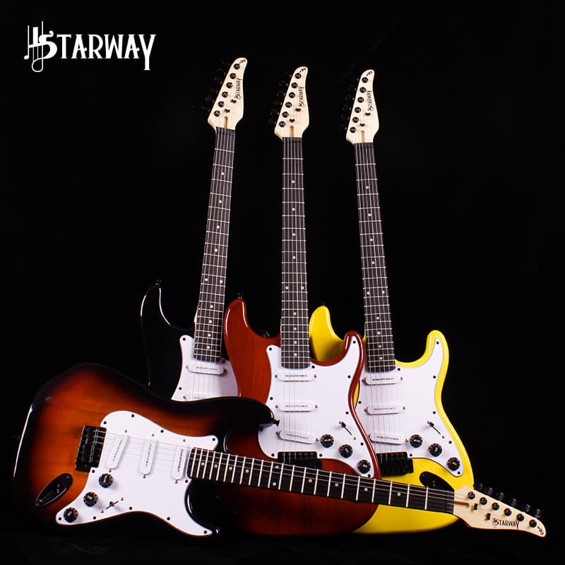 Cross-border Playable Children's Simulation Electric Guitar Toy for Boys and Girls Small Guitar Bass Music 6-String Beginner Instrument