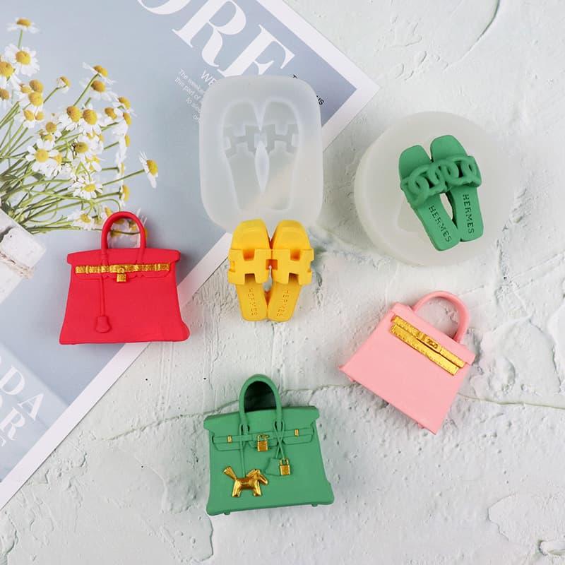 Small Fragrance Simulation Bag Shoes Aromatherapy Gypsum DIY Fondant Chocolate Cake Decorative Ornaments Silicone Mold