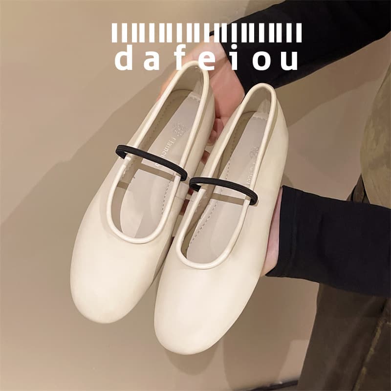 Sheepskin Single-layer Shoes French New Fairy Gentle Evening Mary Jane Ballet Lazy Small Flat Milk Shoes
