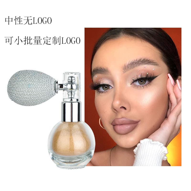 Cross-border Hot Selling Glitter Spray Body Shimmer Powder No Logo Highlight Fine Shimmer Pearl Spray Brightening Body Glitter