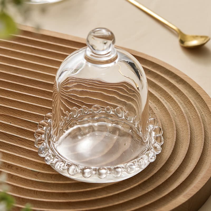 Small Cake Bread Tray Transparent Cake Cover Afternoon Tea Dessert Plate Fruit Tasting Plate Mini Display Stand