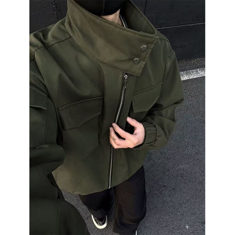 American Retro Oversized Stylish Rogue Workwear Jacket for Men Spring Autumn Couple Trendy Niche Plus Size Coat