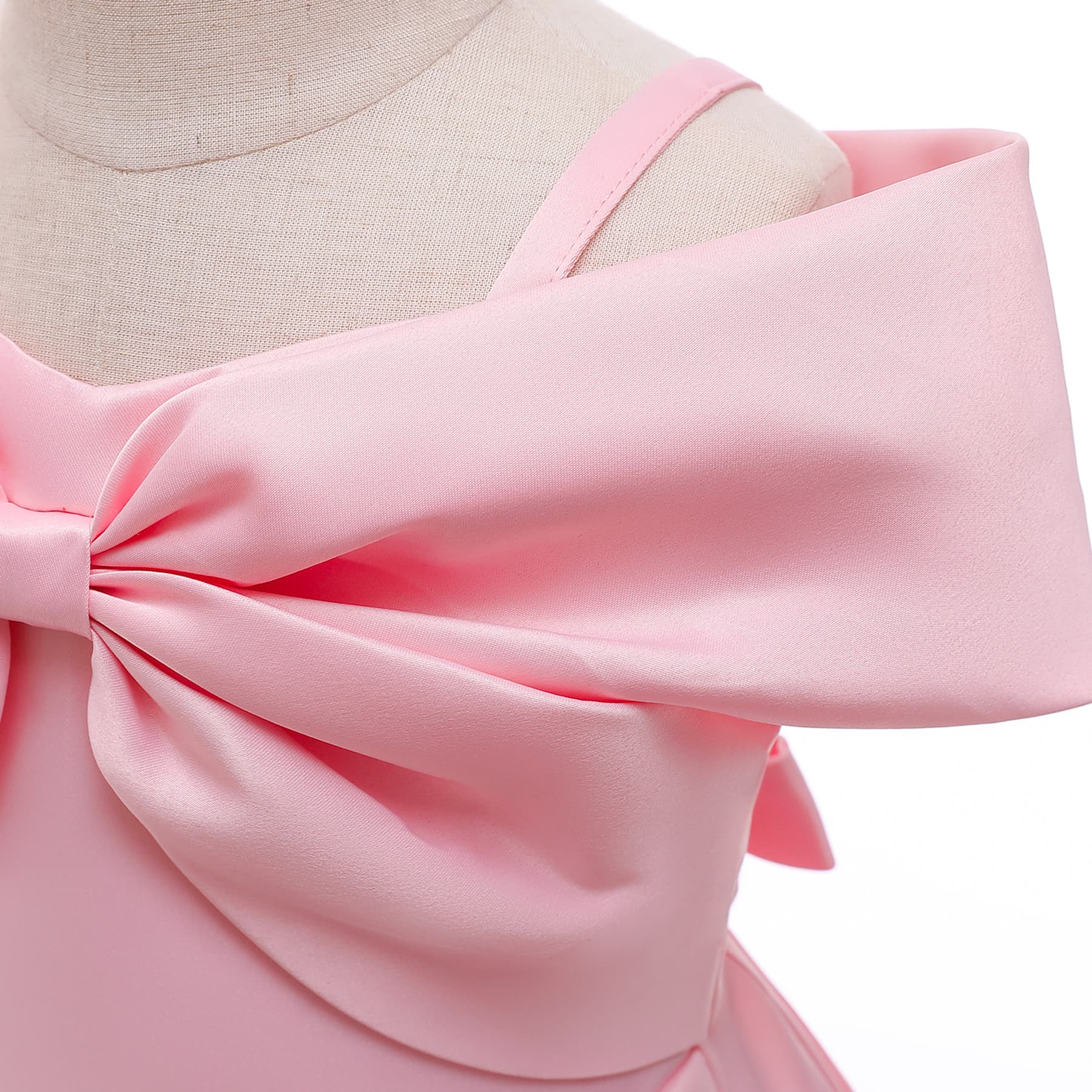 Girls' Dress New Export Style White Children's Pink Summer Strapless Princess Dress Kids Formal Gown
