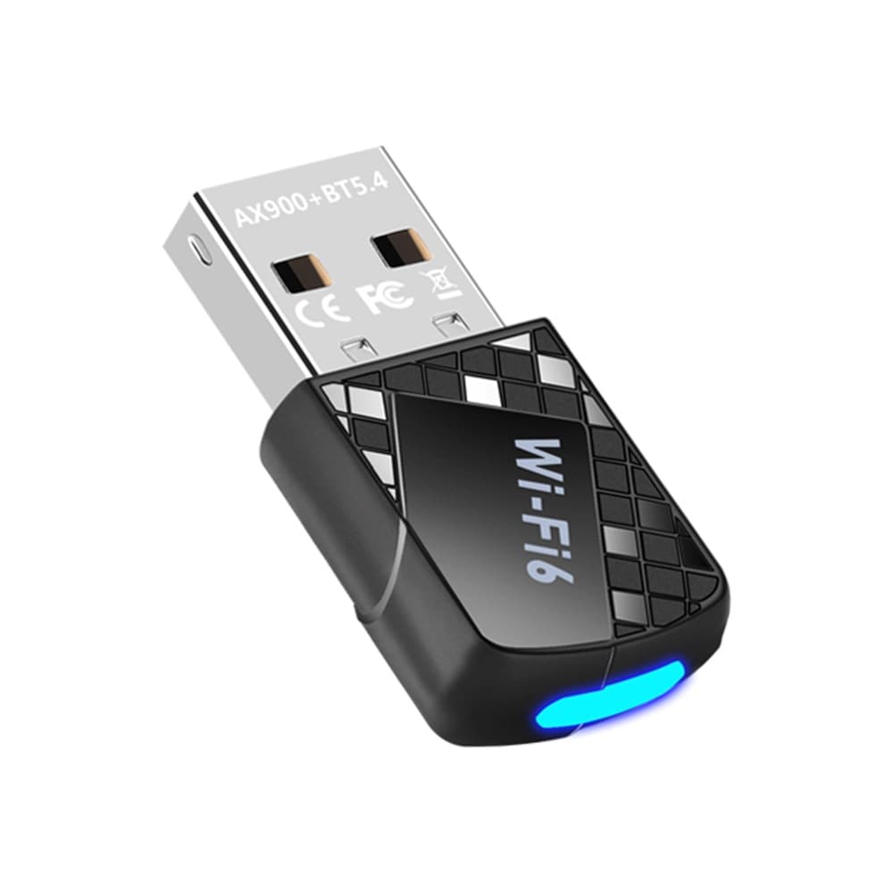 Cross-border Hot-Selling WiFi 6 Wireless Network Card with Bluetooth BT5.4 Combo, USB External 5G Dual-Band 900Mbps