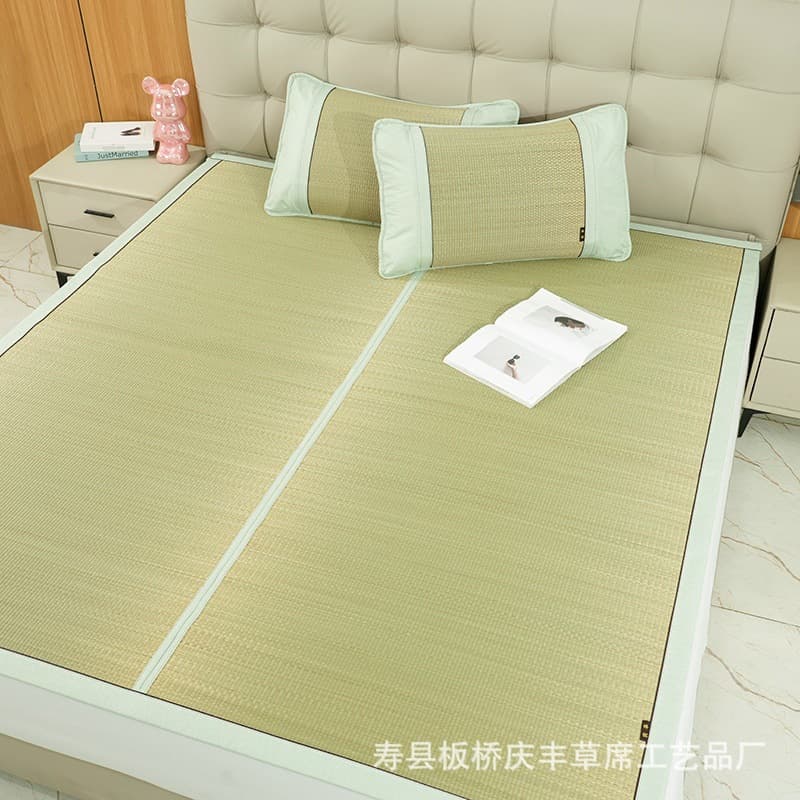 Straw Mat Wholesale Cooling Mat Summer Dormitory Cooling Mat Bamboo Mat Student Straw Mat Rush Mat Thickened Old-style Double-sided Mat