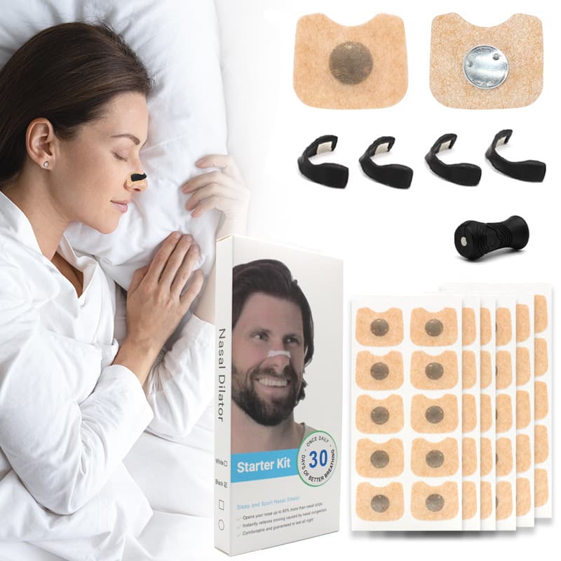 Cross-Border Nasal Dilator Anti-Snoring Magnetic Nose Strips Night Snore Relief Sports Ventilation Patch Set